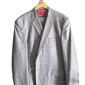 3 Piece Statement Suit. 50L. Grey/Blue Stripe
